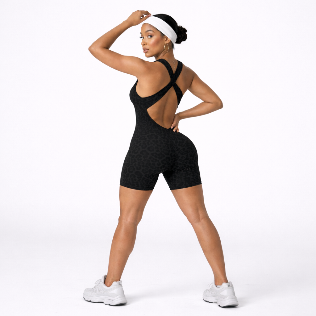 Leopard Short Jumpsuit