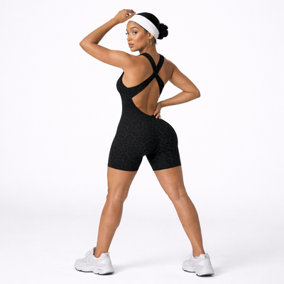 Leopard Short Jumpsuit