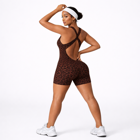 Leopard Short Jumpsuit